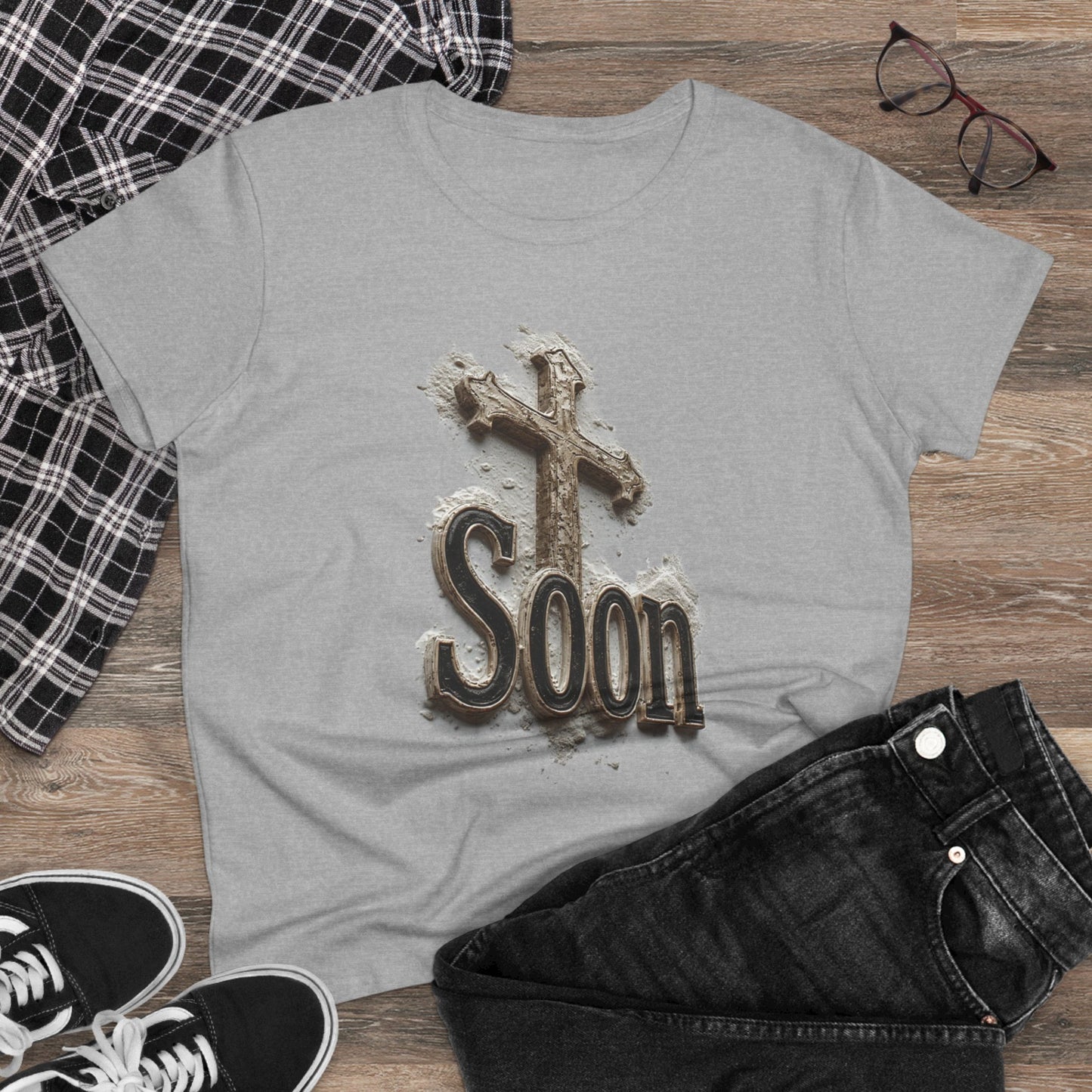 Christian Women’s T-Shirt – Soon Cross Tee
