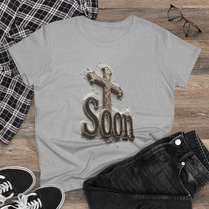 Christian Women’s T-Shirt – Soon Cross Tee