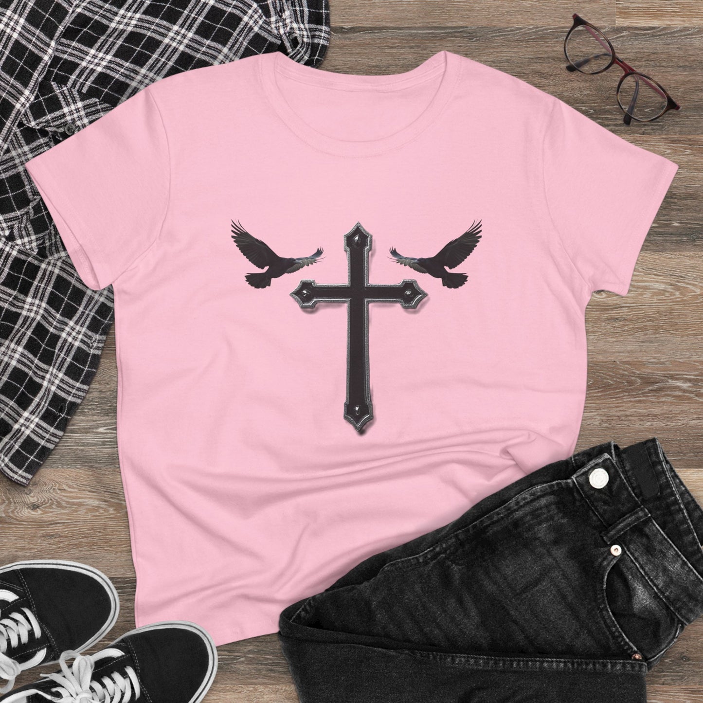 Fed by Faith – Cross & Crows Women’s Tee