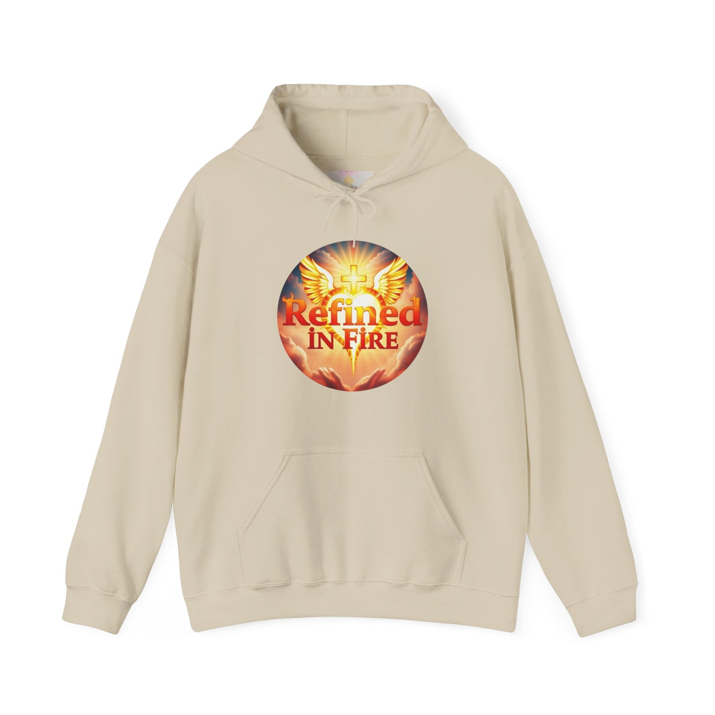 Women’s “Refined in Fire” Christian Hoodie – Flame Design Faith Pullover