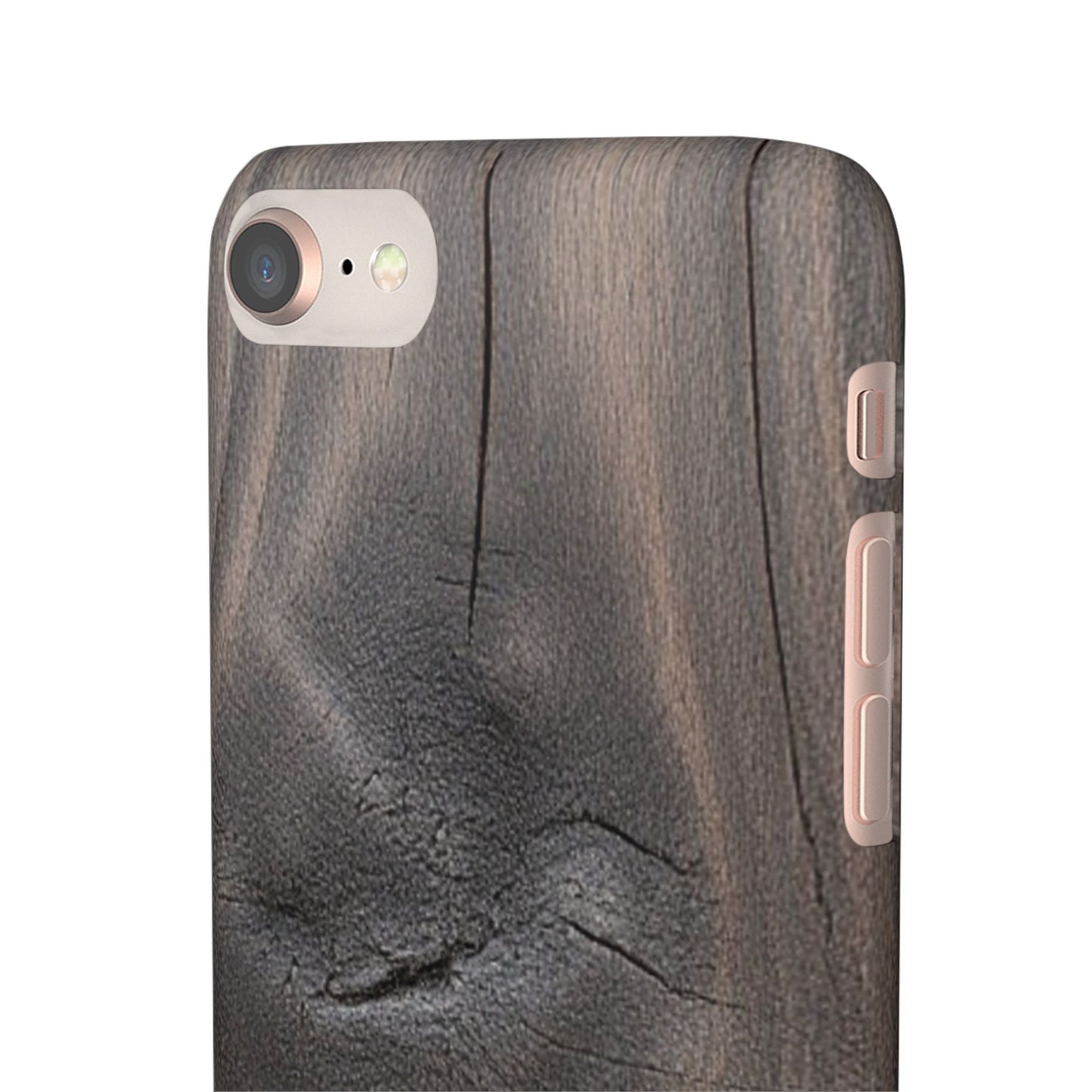 iPhone Snap Case – Dark Wood Grain Design