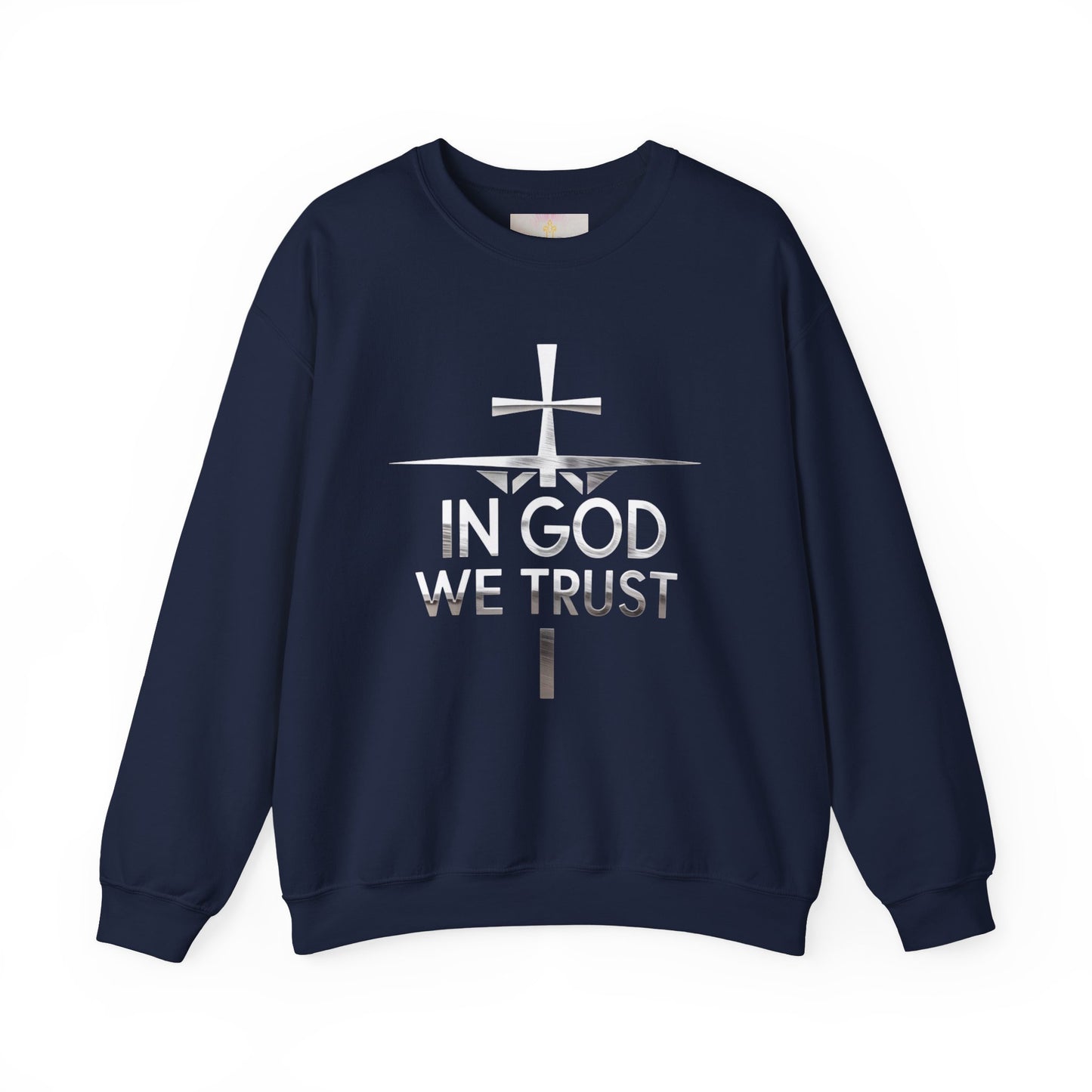 In God We Trust | Men’s Christian Sweatshirt with Scripture Back Print
