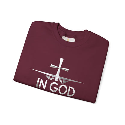 In God We Trust | Men’s Christian Sweatshirt with Scripture Back Print