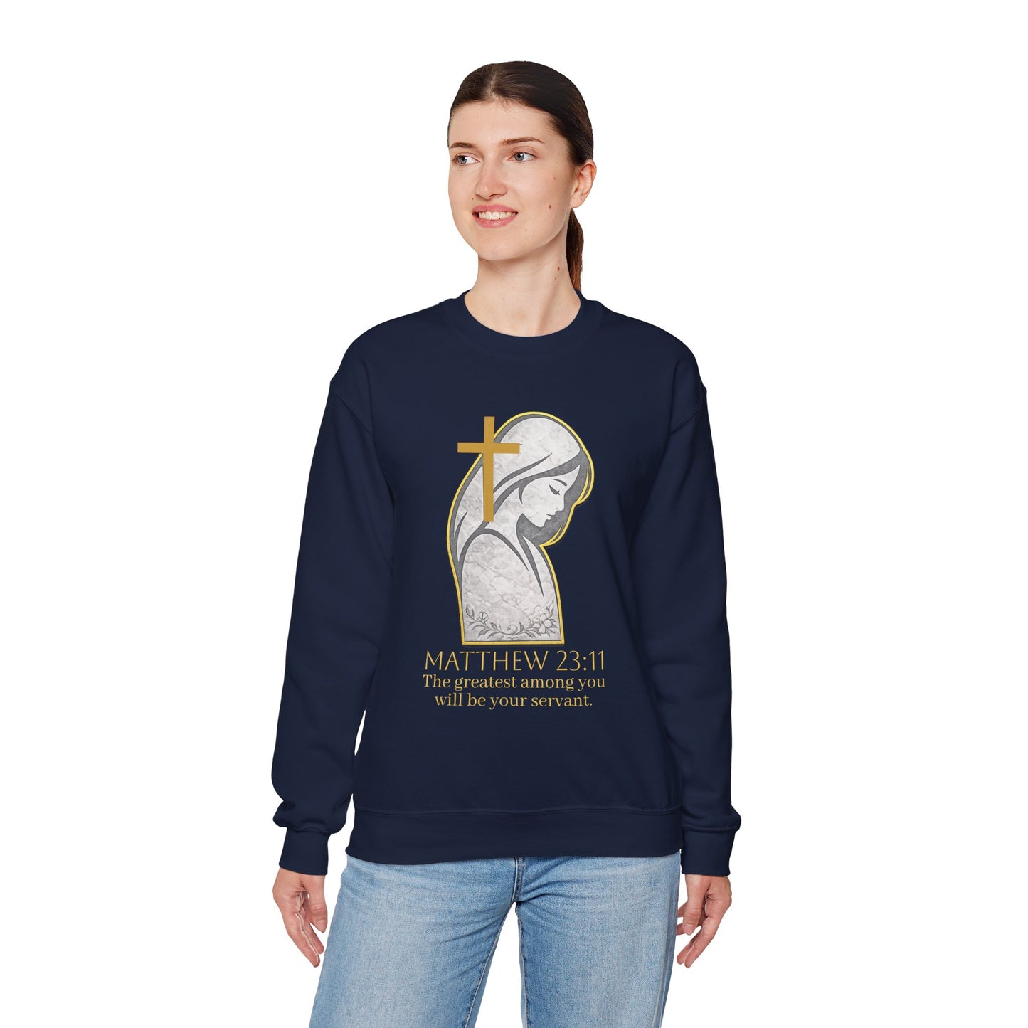 Humble Servant - Women's Christian Sweatshirt (Gold Lettering)