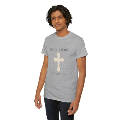 Jesus Is Lord – Men’s  Christian Tee (Dark Lettering)