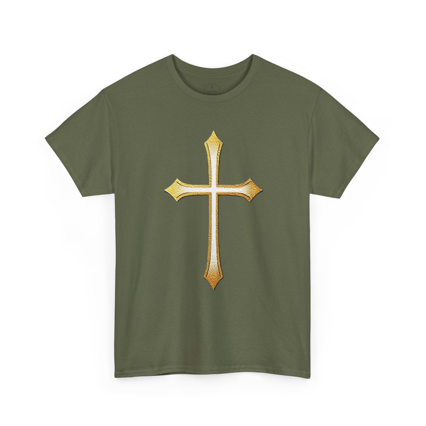 Men’s Gold Cross Tee – Christian Faith-Inspired Apparel
