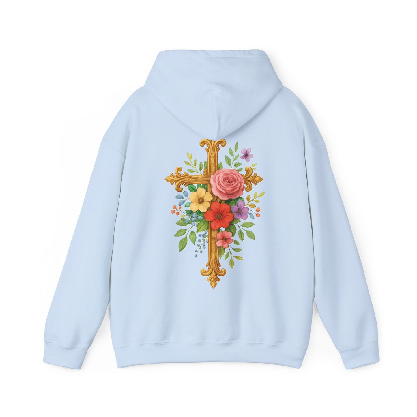 Floral Cross Women’s Hoodie – Wrapped in His Love
