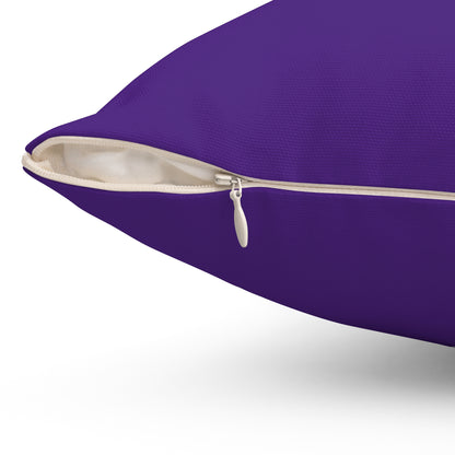 Soaring in Faith in Purple – Gold Cross & Doves Throw Pillow