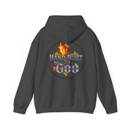 Men’s “Hand Built By God” Christian Hoodie – Bold Faith Identity Pullover