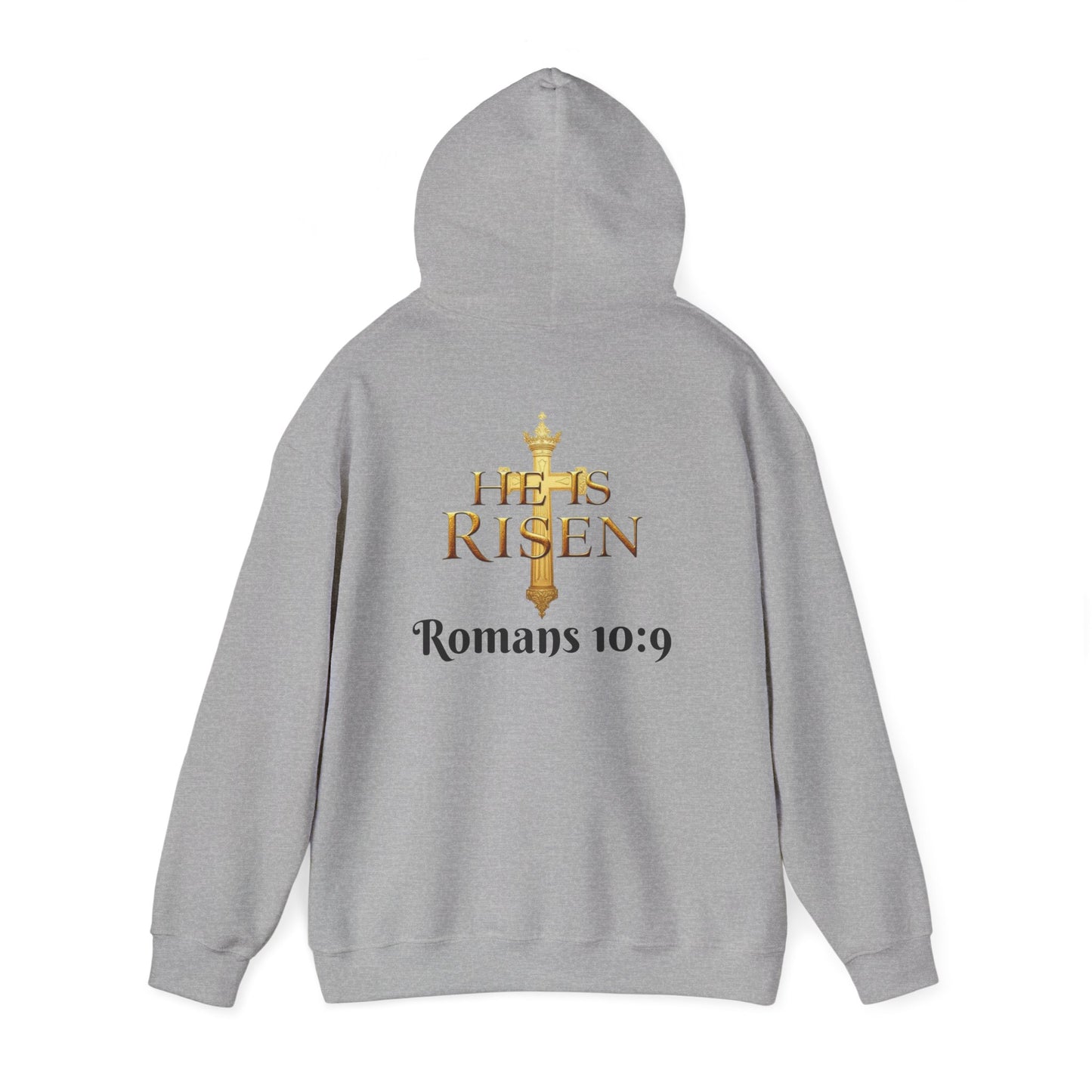 He Is Risen Men's Christian Hoodie (Dark Lettering)