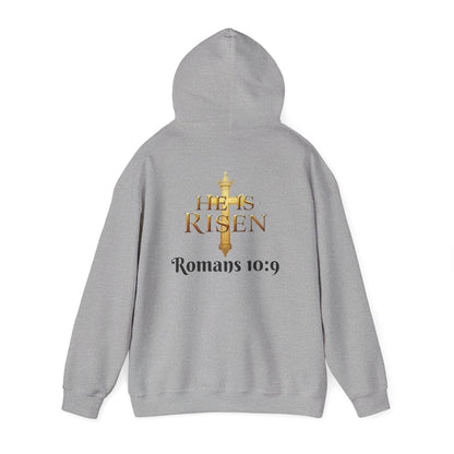 He Is Risen Men's Christian Hoodie (Dark Lettering)