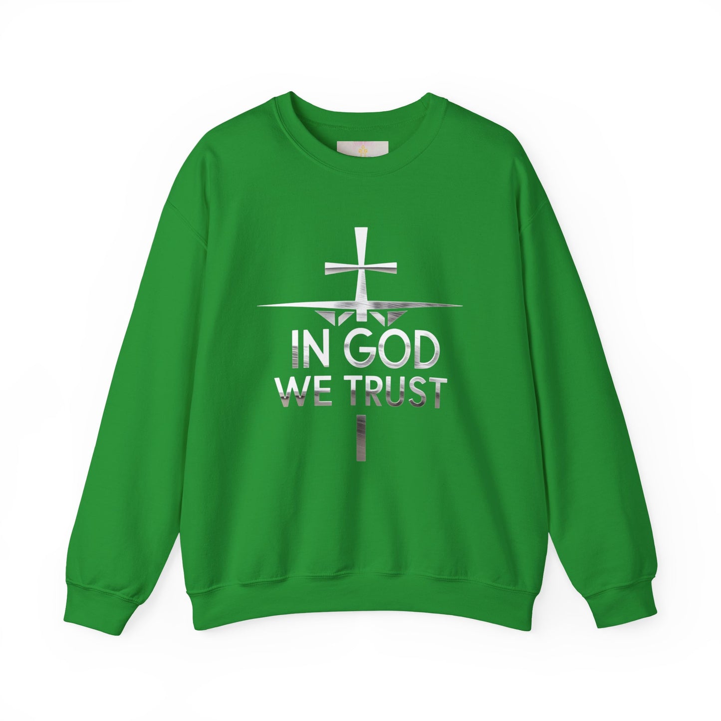 In God We Trust | Men’s Christian Sweatshirt with Scripture Back Print