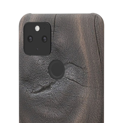 Google Pixel 5 Snap Case – Dark Wood Grain Design