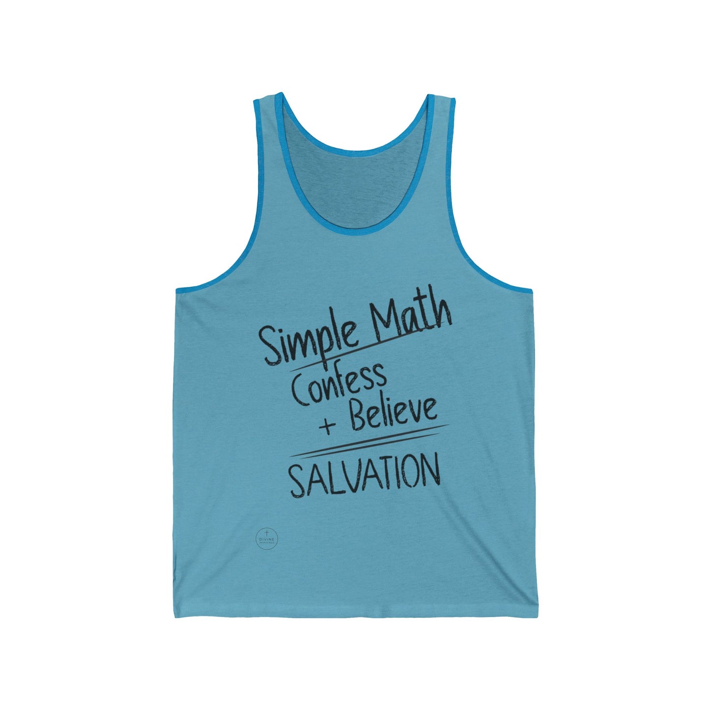 Simple Math Men’s Tank – Bold Faith (Black Chalk)