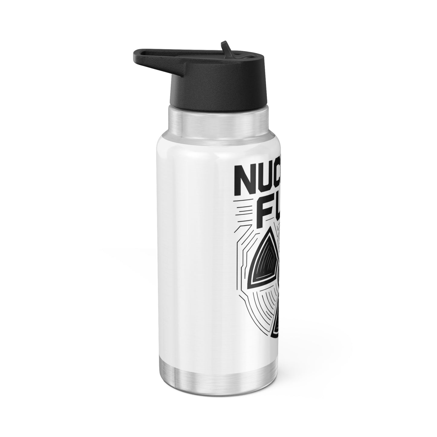 Faith Fueled – Nuclear Energy Stainless Steel Bottle (White)
