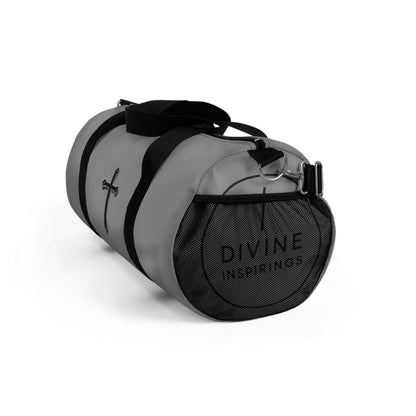 Divine Strength Duffle Bag in Grey – Carry the Cross with Purpose