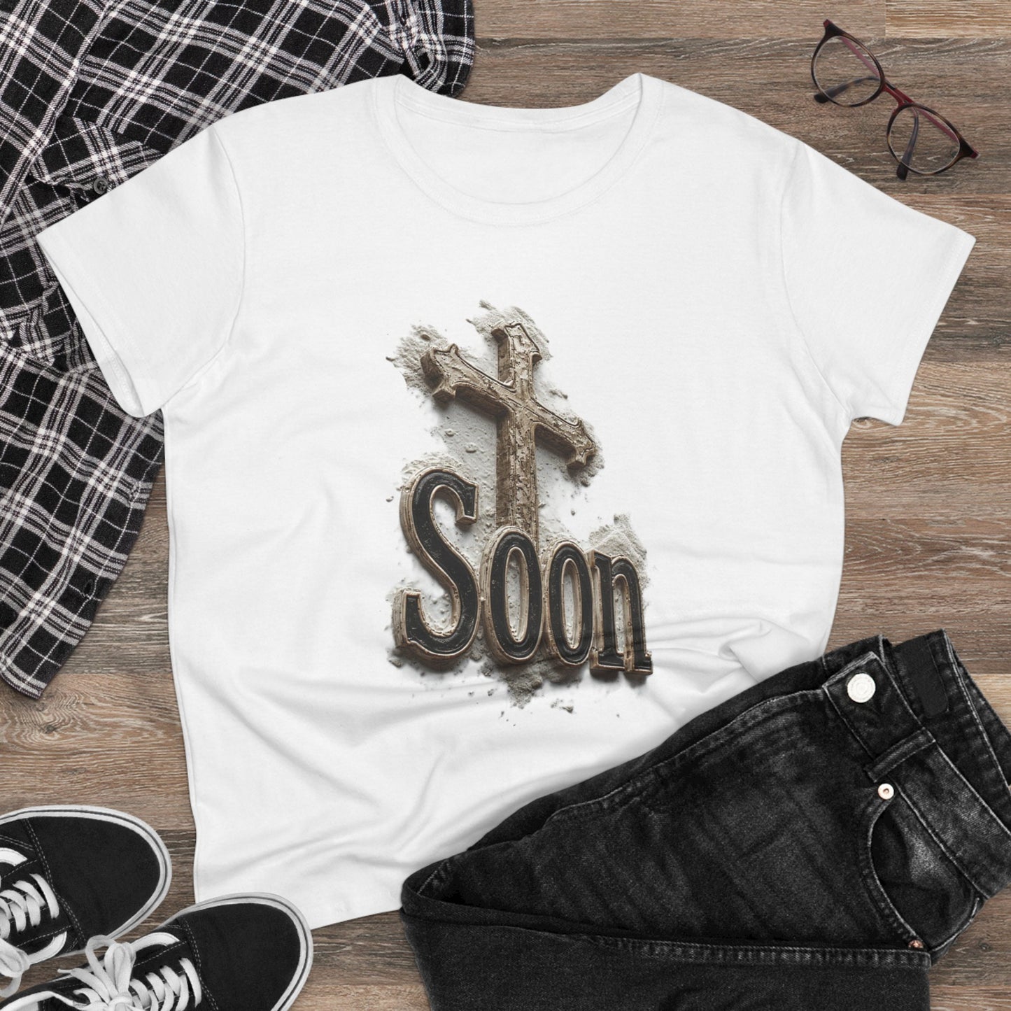 Christian Women’s T-Shirt – Soon Cross Tee