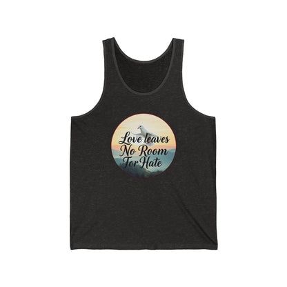 Women’s Christian Tank Top – Love Leaves No Room For Hate Dove Design – Faith & Peace Wear