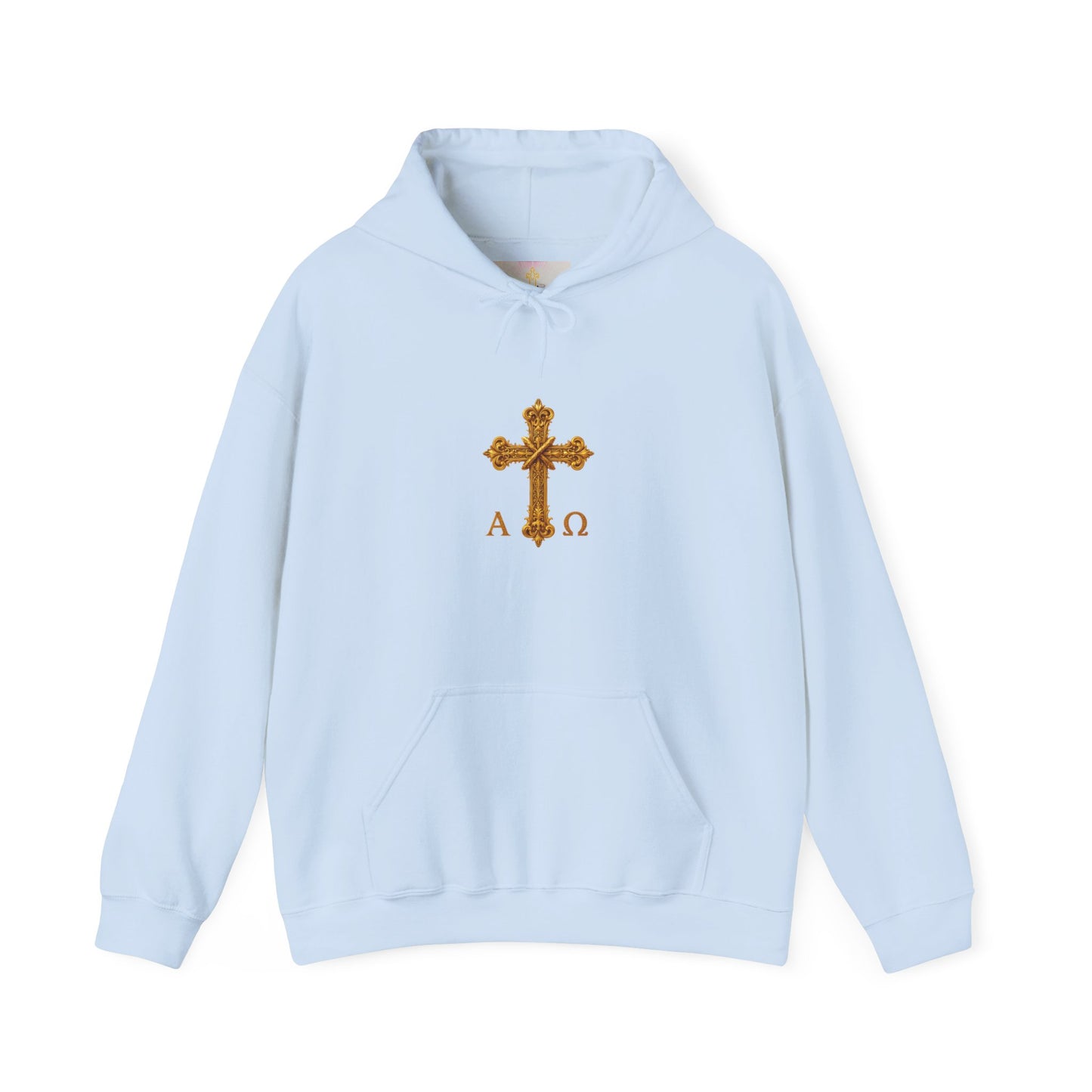 “Soon” Cross Men’s Hoodie – Back Print Faith Statement