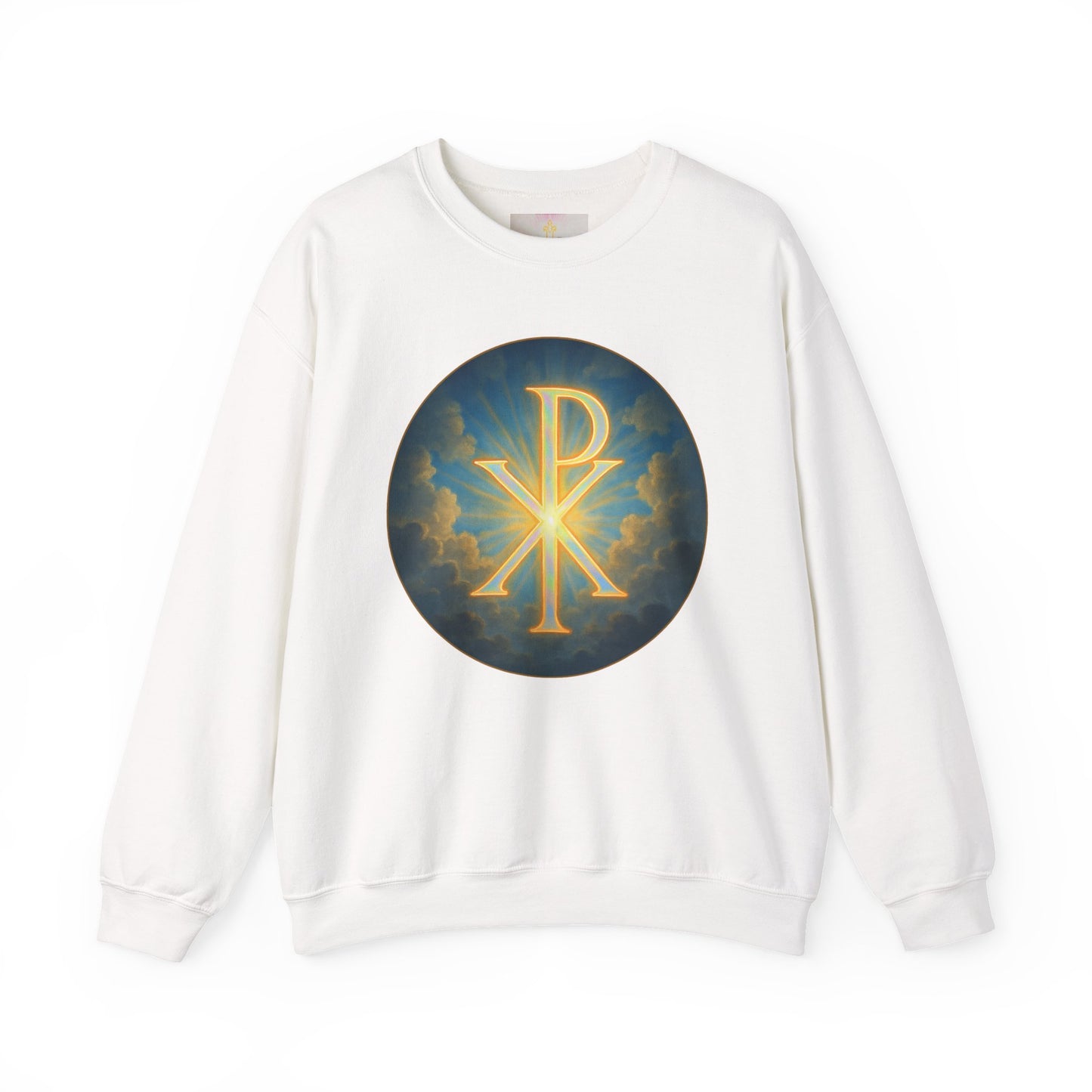 Women’s Christian Sweatshirt with Chi Rho – Classic Faith Symbol Pullover