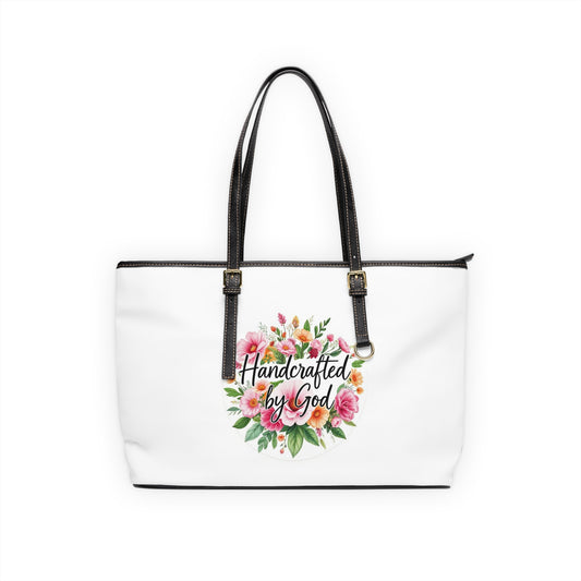 “Handcrafted by God” Floral Faith Shoulder Bag – Uniquely Made with Purpose