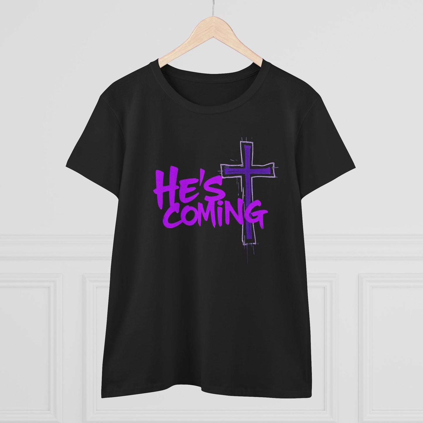 Faithful & Fearless Women’s T-Shirt – “He’s Coming” Christian Prophecy Tee