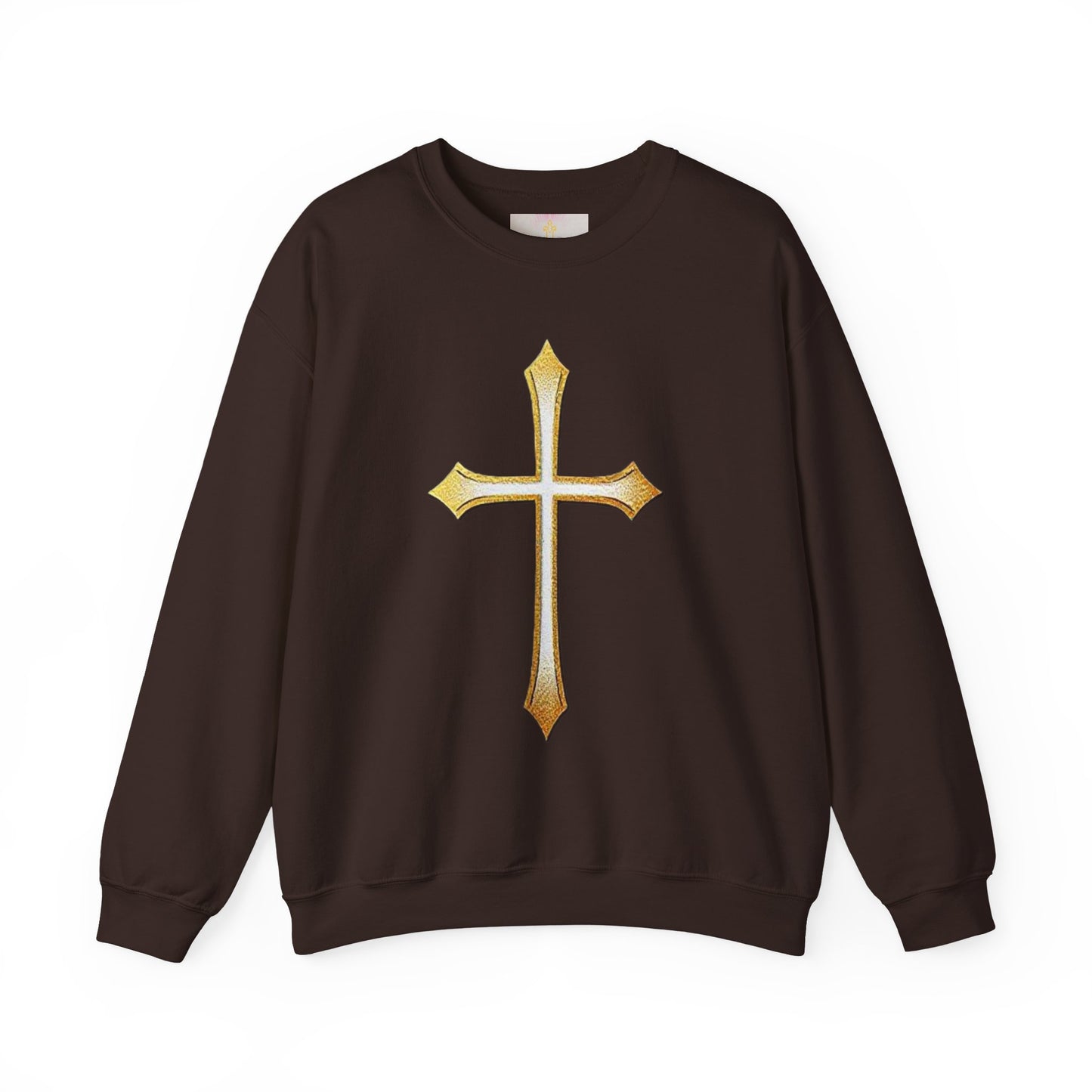 Women’s Gold Cross Sweatshirt – Christian Faith Apparel