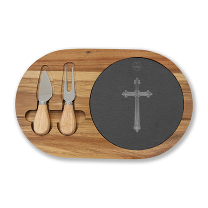 Cross of Blessings” Charcuterie Board – Scripture-Inspired