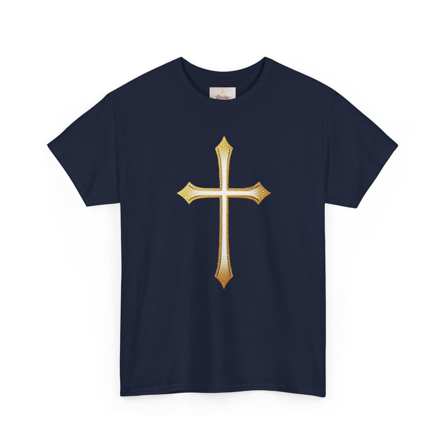 Men’s Gold Cross Tee – Christian Faith-Inspired Apparel