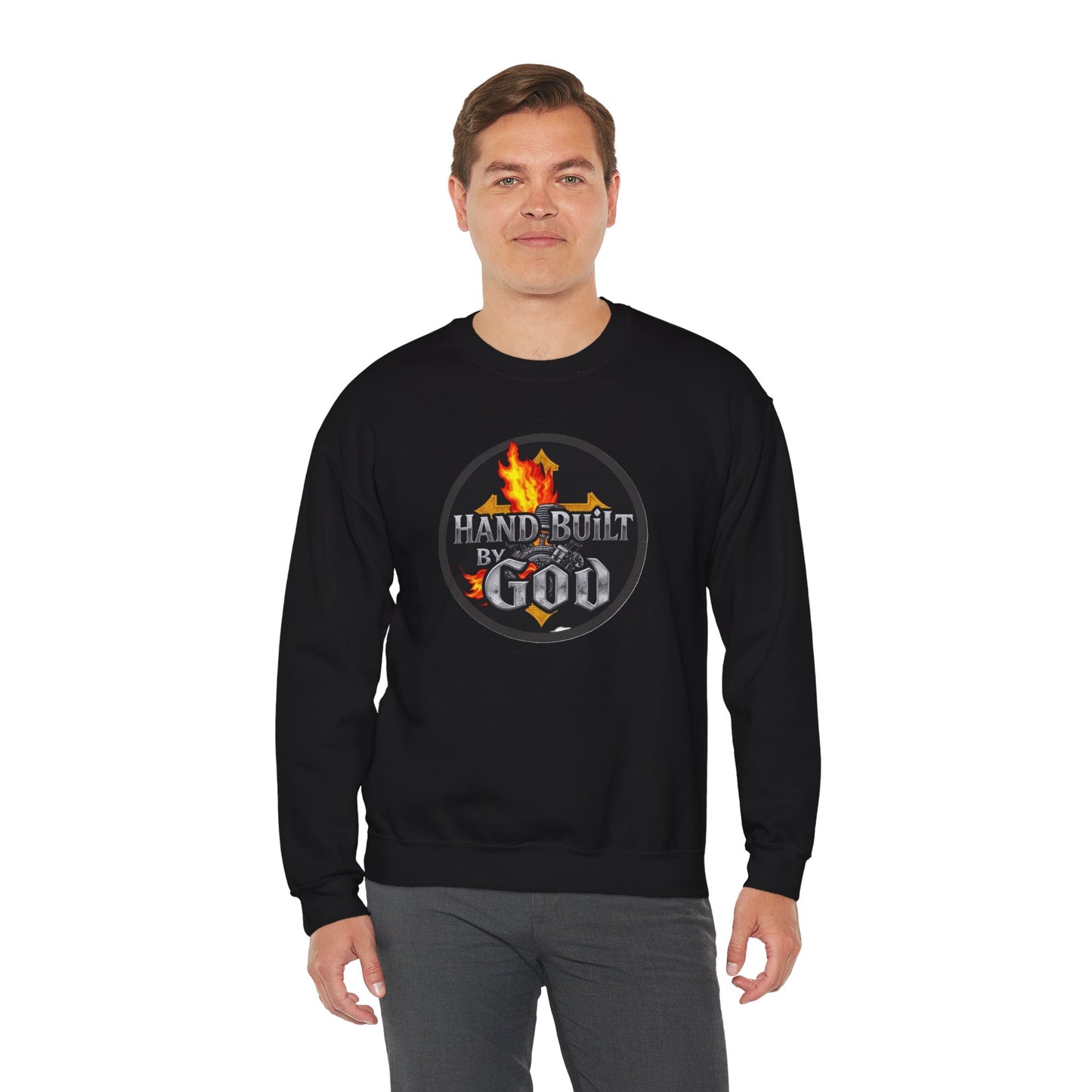 Hand Built by God - Men's Christian Sweatshirt