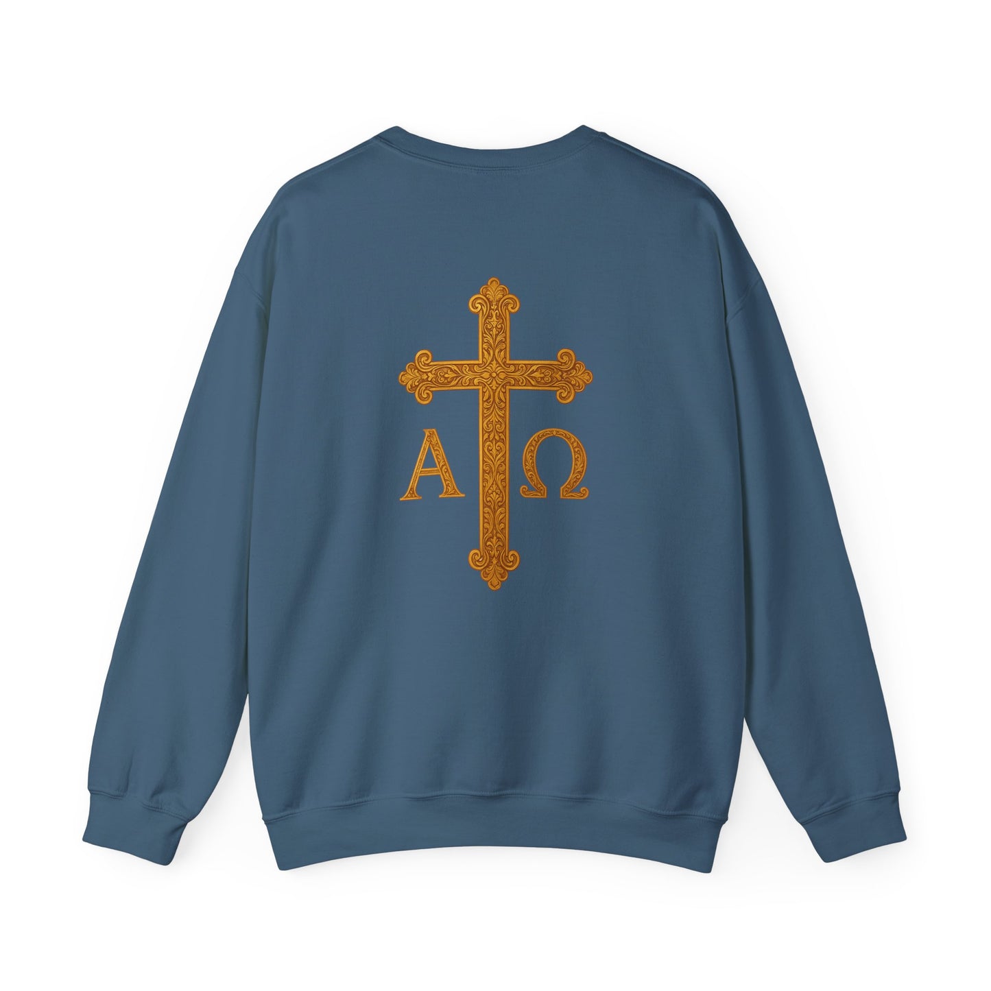 Christ is King – Men’s Christian Sweatshirt with Crowned Lion & Cross