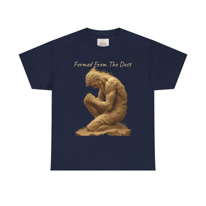 Formed from the Dust | Men’s Christian T-Shirt with Genesis 2:7 (Light Lettering)