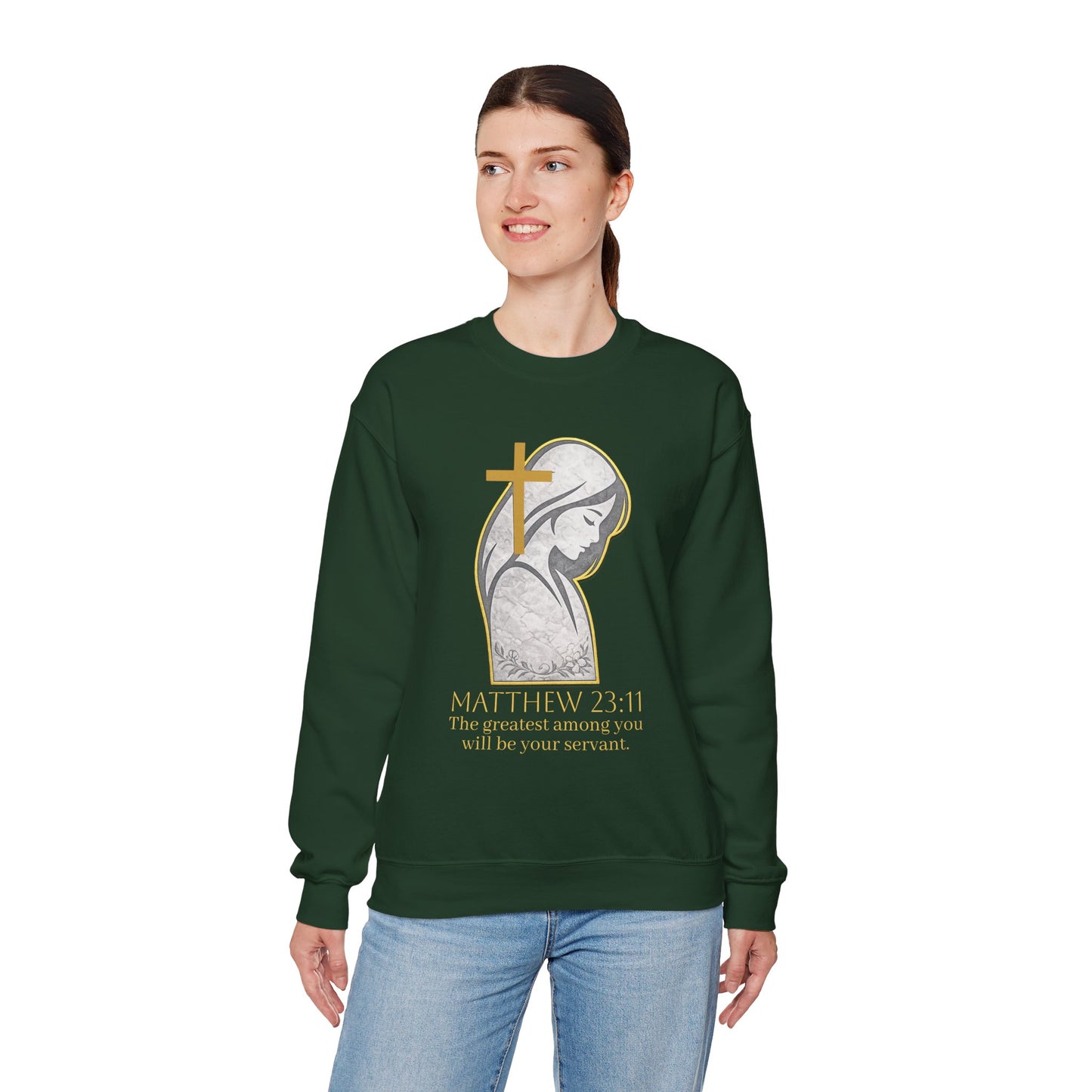 Humble Servant - Women's Christian Sweatshirt (Gold Lettering)