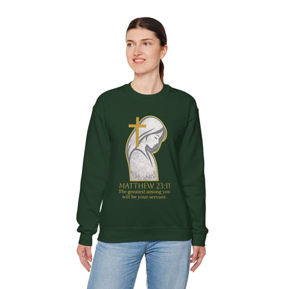 Humble Servant - Women's Christian Sweatshirt (Gold Lettering)