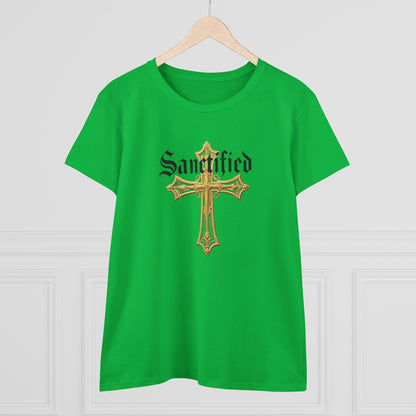 Sanctified Women's Gothic Cross T-Shirt – Faith in Bold Style
