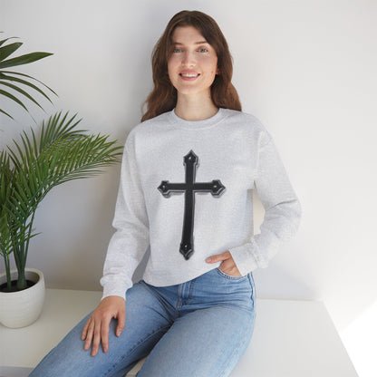 Warrior’s Black Cross Women’s Christian Sweatshirt | Ephesians 6:11