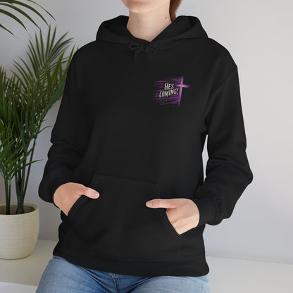 He's Coming – Women’s Christian Hoodie with Cross