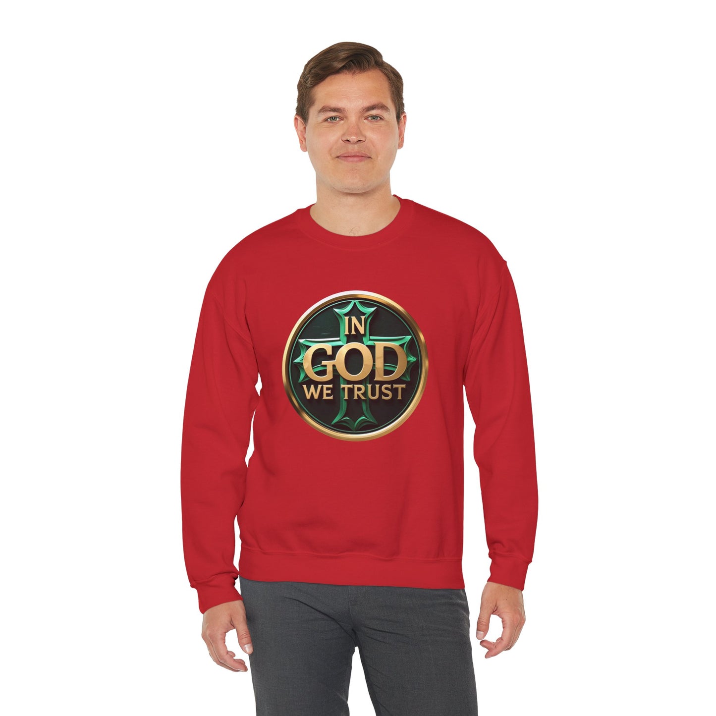 Men’s In God We Trust Sweatshirt – Bold Faith Statement