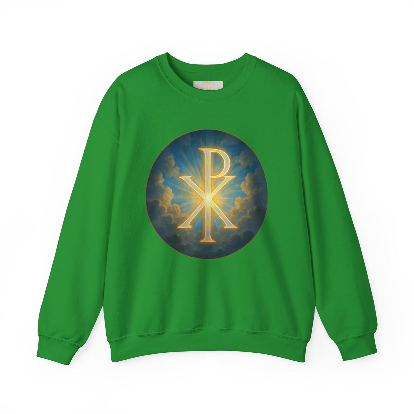 Men’s Christian Sweatshirt with Chi Rho – Classic Symbol of Faith Pullover