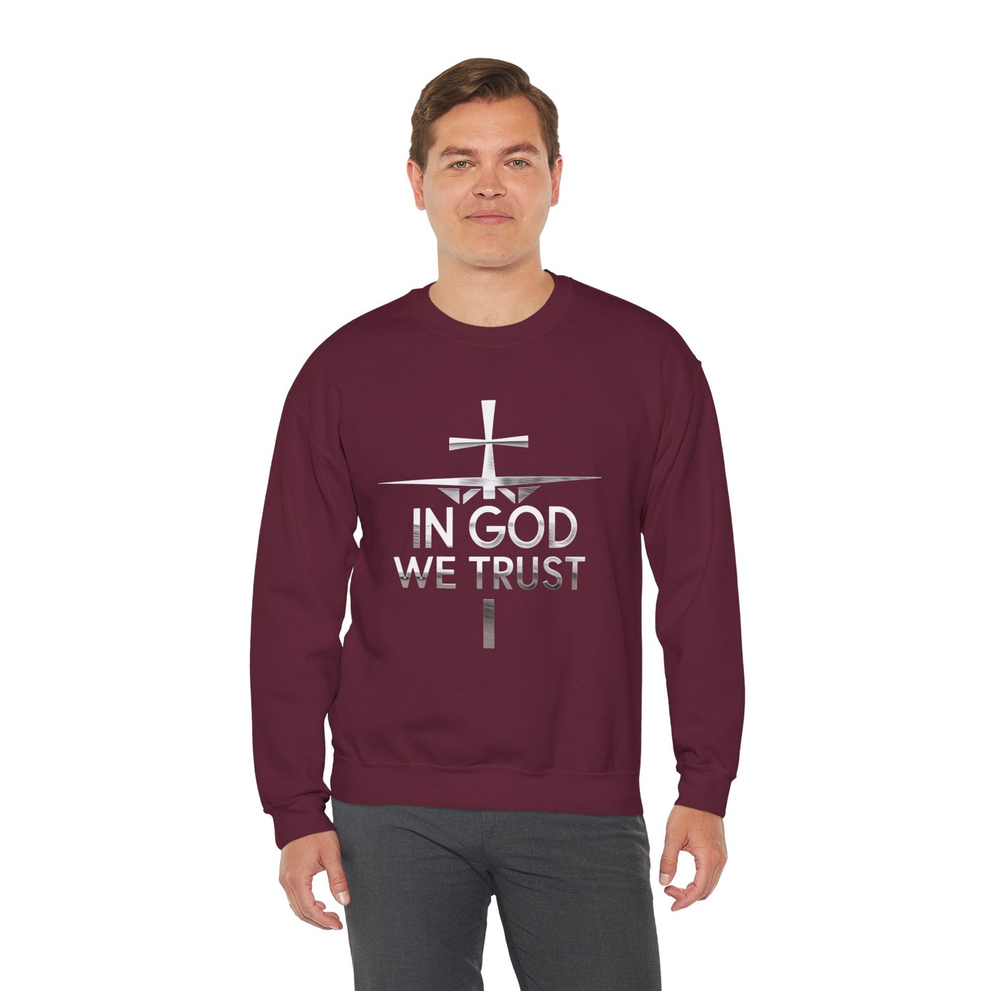 In God We Trust (Silver Ed.) - Men’s Christian Sweatshirt