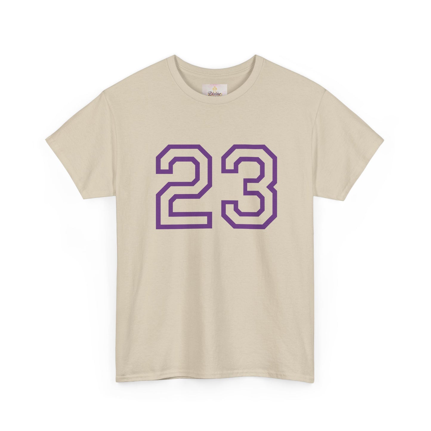 Psalm 23 Men’s T-Shirt – Inspired Sports-Style Shirt (Purple Lettering)