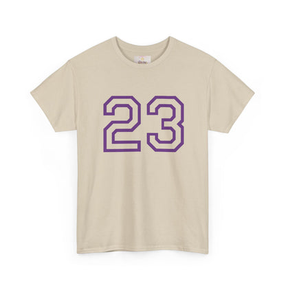 Psalm 23 Men’s T-Shirt – Inspired Sports-Style Shirt (Purple Lettering)