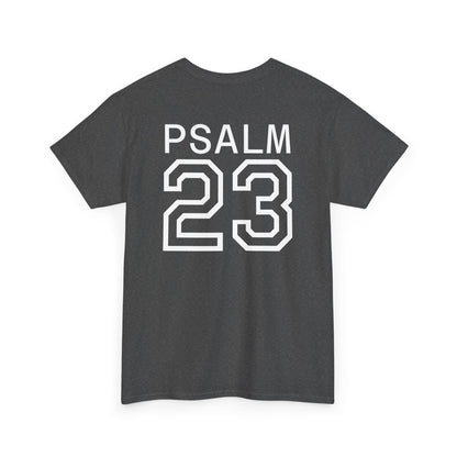 Psalm 23 Men’s T-Shirt – Inspired Sports-Style Shirt (White Numbering)