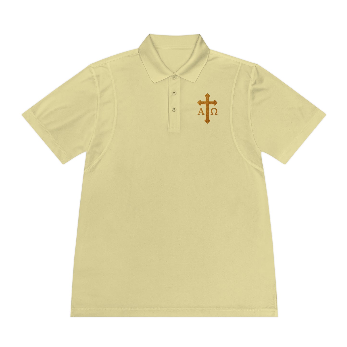 Men’s Alpha & Omega Polo Shirt – Faith from Beginning to End