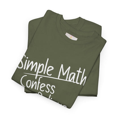 Simple Math of Salvation Women’s Christian T-Shirt (White Chalk)