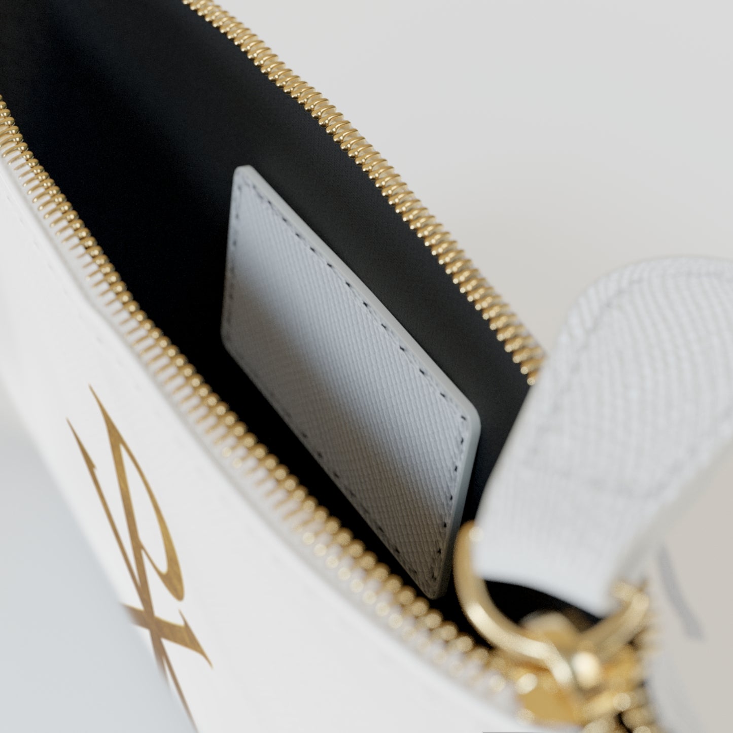 “Divine Seal” | Women’s Mini Clutch – Gold Chi Rho Elegance