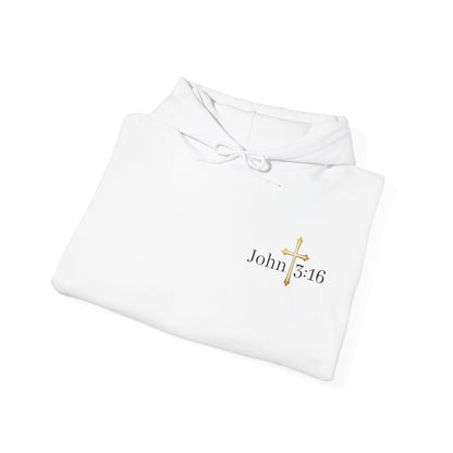 Saved Women’s Hoodie – Christian Faith Hoodie with Cross & John 3:16