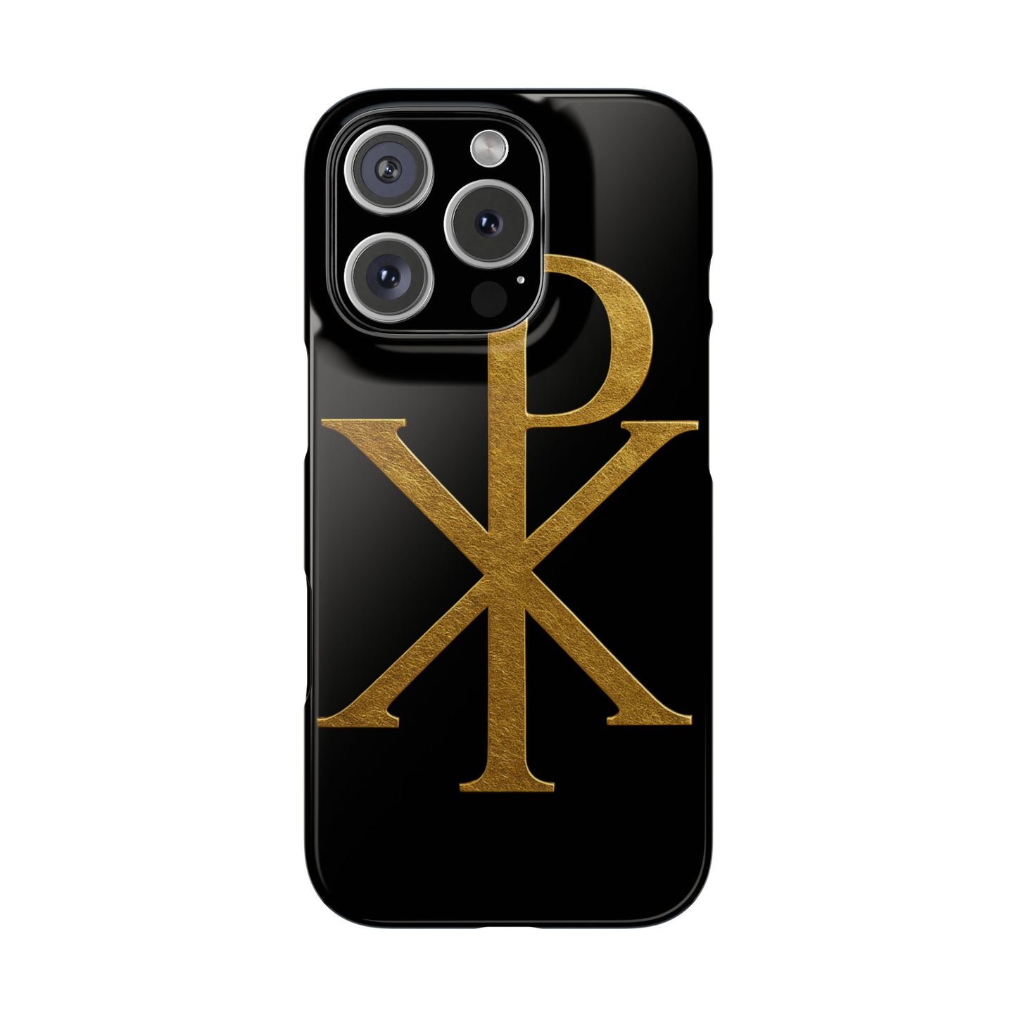 Black Chi Rho Snap Case for iPhone – The Way, Truth & Life