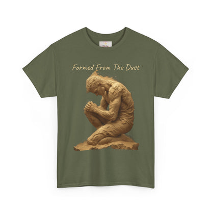 Formed from the Dust | Men’s Christian T-Shirt with Genesis 2:7 (Light Lettering)
