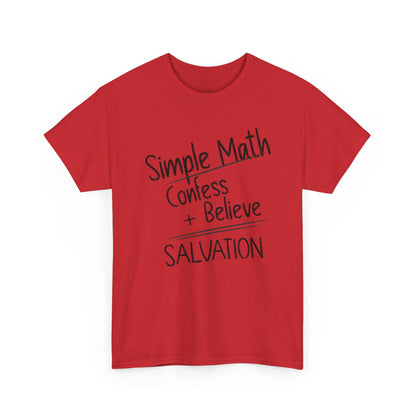 Simple Math of Salvation - Men’s Christian T-Shirt (Black Chalk)